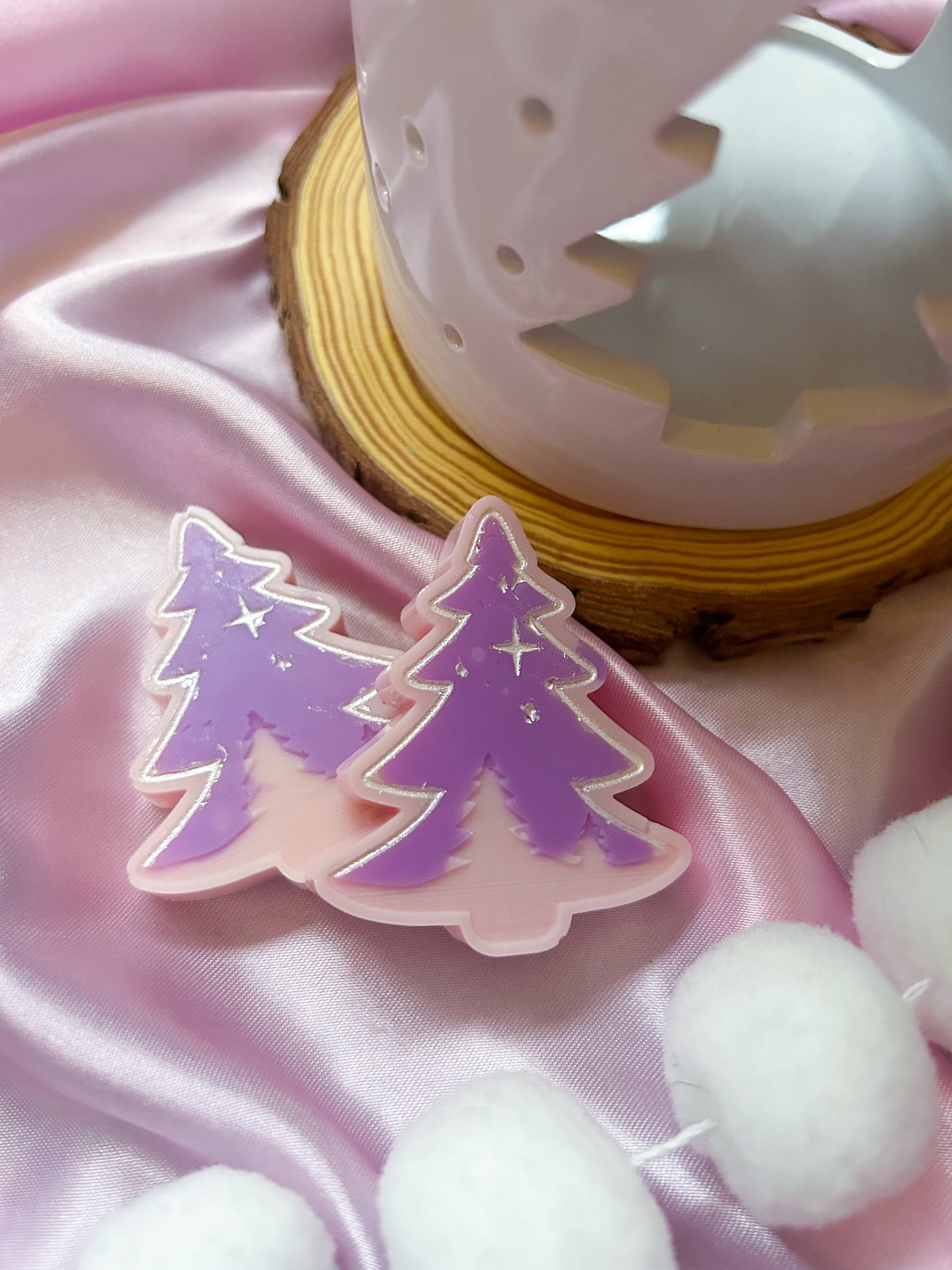 'Frosted Wonder Rose' Wax Melt Trees